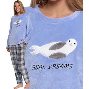 Dámské noční prádlo Moraj dámské pyžamo polyester modré velikost XL