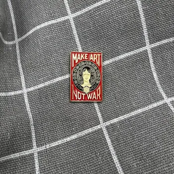 Make art not war / Tvořte umění, ne válku - červený