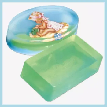 kreativní sada Plastová forma Plochý Ovál / Obdélník (Forma na výrobu mýdel)