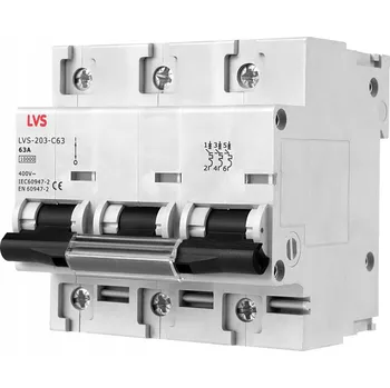 vypínač JIŠTIČ NADPROUDOVÁ 3P C 63A 10KA LVS LVS-203-C63