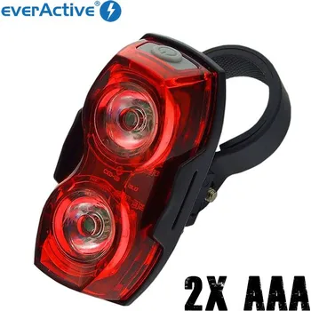 Cyklosvítilna EverActive TL X2 zadní blikačka, černá (2xAAA)
