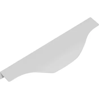 Nábytkové kování Nábytková úchytka hranová, bílá matná, 18 x 4,5 x 1,8 cm