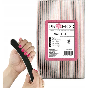 PILNÍK NA NEHTY BANÁNOVĚ ČERNÝ 180/240 SADA 2 5 KUSŮ MANIKÚRA PEDIKÚRA