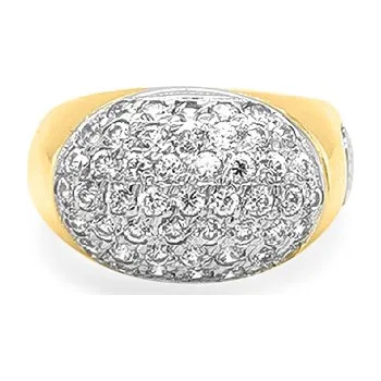 Prsten Prsten z Kombinovaného Zlata se Zirkony 7140006