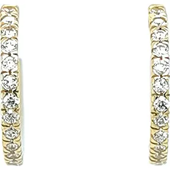 Náušnice Elegantní zlaté kruhové náušnice se zirkony 7120546