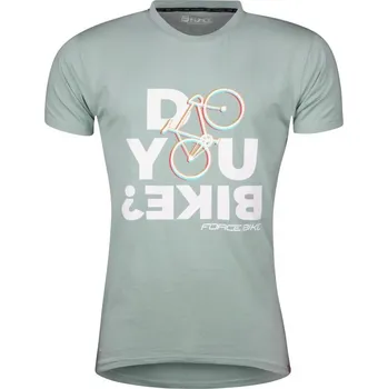 Pánské oblečení Triko Force Bike unisex krátký šedo-zelená L