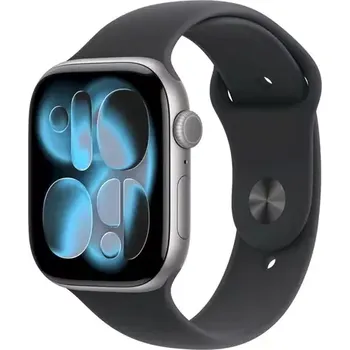 Chytré hodinky Apple Watch Series 11 GPS+Cellular 46mm Vesmírně šedé hliníkové tělo - Černý sportovní řemínek S/M (MFC94MP/A)
