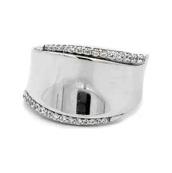 Prsten Prsten se Zirkony z Bílého Zlata 7131857