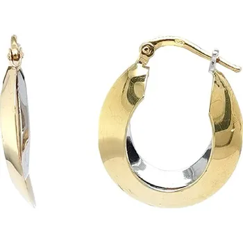 Náušnice Nadčasové Náušnice v Kombinaci Žlutého a Bílého Zlata