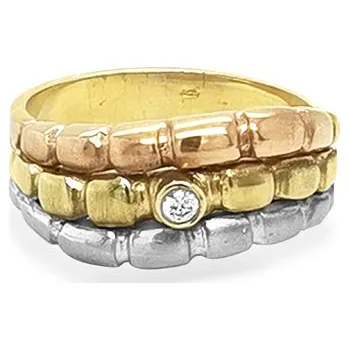 Prsten Zlatý Prsten se Zirkonem z Kombinovaného Zlata 7130014