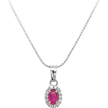 Přívěsek Zlatý Přívěsek s Růžovým Kamenem 7151007