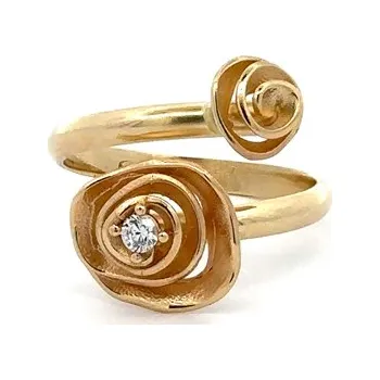 Prsten Zlatý Prsten Kytky se Zirkonem 7131855