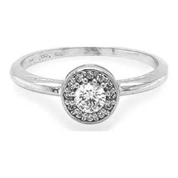 Prsten Zlatý Zásnubní Prsten se Zirkony 7131153