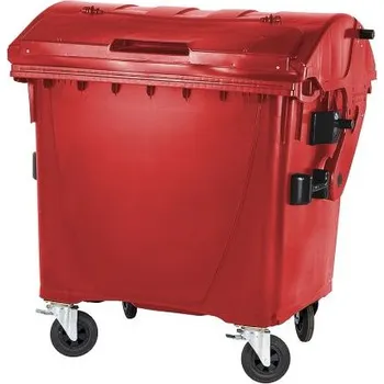 Železářství Meva Plastový kontejner 1100 lt. - červený víko ve víku