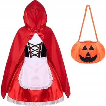 Karnevalový kostým KOSTÝM ČERVENÁ KARKULKA KOSTÝM KOMPLET POHÁDKA PŘEVLEK HALLOWEEN PLES M