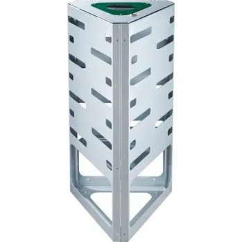 Odpadkový koš Meva Odpadkový koš "trojúhelník" - zelený - bez stříšky