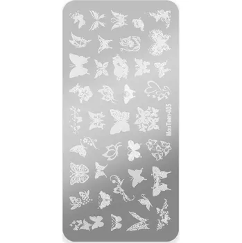 Šablona na nehty s motýlkovými vzory pro razítkování MouTeen-035