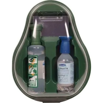 Lékárnička Meva Nástěnný držák s výplachem očí s neutralizačním a fyziologickým roztokem