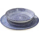STRIPES BLUE Jídelní sada 18 dílů 27/19/20cm miska 550ml