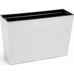 Květináč bílý 56x19x36,5cm LAMELA Werbena RATAN