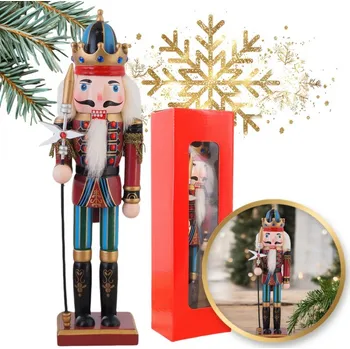 Vánoce Dřevěná vánoční figurka Louskáček, 30 cm