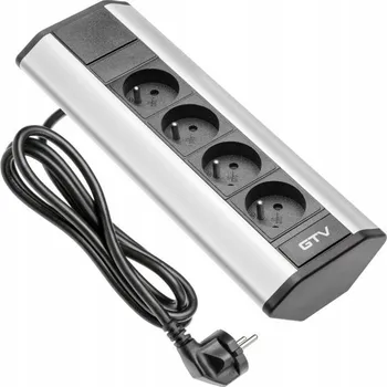 Prodlužovací kabel Prodlužovací Kabel přívod GTV 1,5 m, 4 ks, stříbrný