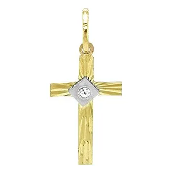 Přívěsek Zlatý Přívěsek Kříž se Zirkonem 7150021