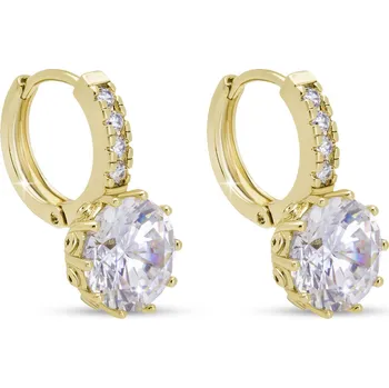 Náušnice biju PARIS 3186 Pozlacené náušnice s kulatým zirkonem Ellami