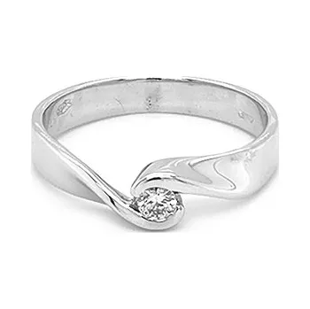 Prsten Zlatý Zásnubní Prsten s Diamantem 2010219