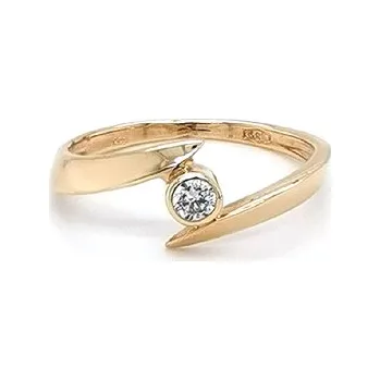 Prsten Zlatý Zásnubní Prsten se Zirkonem 7130109
