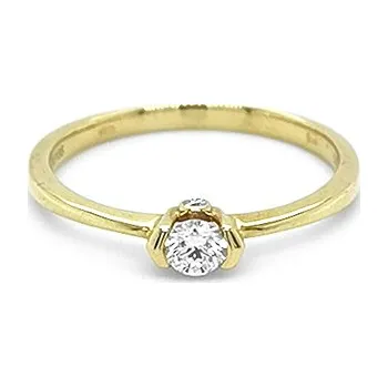 Prsten Zlatý Zásnubní Prsten s Diamantem 2011265