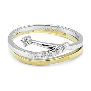 Prsten Zlatý Prsten s Diamanty 2011302