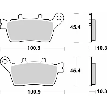 Brzda pro motocykl Brzdové destičky SBS zadní YAMAHA MXT 850 Niken rok 18-22