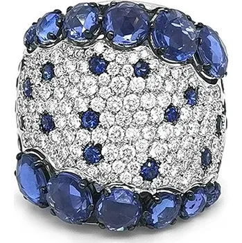 Prsten Zlatý Prsten Crivelli se Safíry a Diamanty 2010384