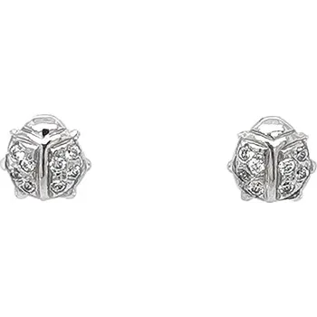 Náušnice Elegantní Náušnice ve Tvaru Berušek z Bílého Zlata 7120151