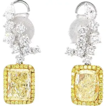 Náušnice Zlaté Náušnice s Fancy Žlutým Diamantem 2020768