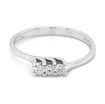 Prsten Zlatý Prsten s Diamanty 2010204