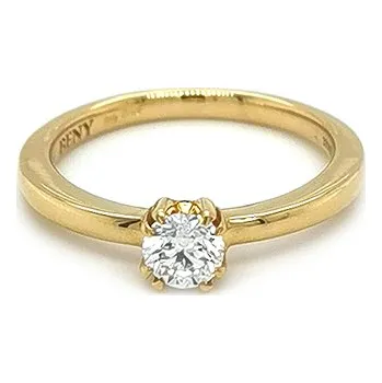 Prsten Zlatý Zásnubní Prsten s Diamantem B200106