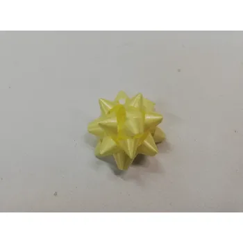 Stuha Dekorační stuha, rozetka mini 2,5 cm - světle žlutá