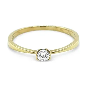 Prsten Zlatý Zásnubní Prsten s Diamantem 2011263