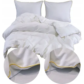 Povlečení Povlečení Bavlněný satén 200x220 s paspulkou a lemem Can, 2x Povlak na polštář 70x80