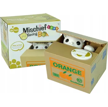 Pokladnička Pokladnička Kočka Učí Spořit Pomeranč