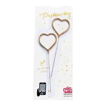 PRSKAVKY ve tvaru srdce, 2ks/16,5cm