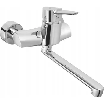 Vodovodní baterie Umyvadlová baterie nástěnná DIAMOND Teneryfa stříbrná