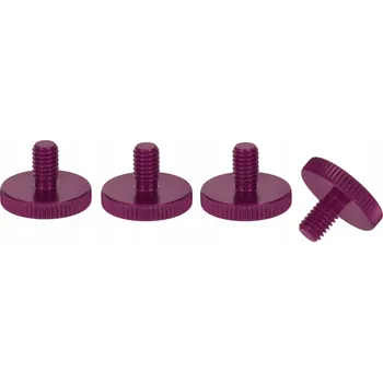 Šroub Rýhovaný šroub M6 × 10 mm, hliníkový, fialový