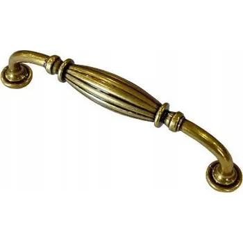 Nábytkové kování Nábytková úchytka retro staré zlato patina na mosazi 128 mm - UR085 AMIX