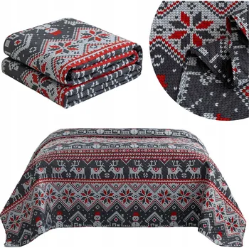 Přehoz na lůžko Přehoz na postel Łóżkoholicy mikrovlákno 170 cm x 210 cm šedý