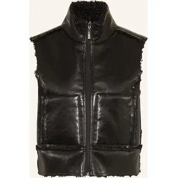 Dámská vesta Monari Dámská Plyšová Vesta V Oboustranném Provedení, černá, 38