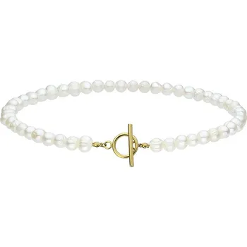 Náhrdelník Manoki Perlový choker náhrdelník Blanca Gold - chirurgická ocel, sladkovodní perla WA512G Zlatá 38 cm