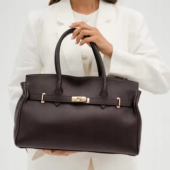 MORANTI kabelka z pravé kůže, transparentní